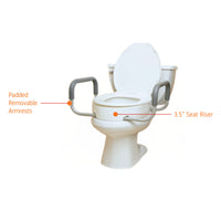 Rhythm Healthcare Bolt On Raised Toilet Seat with Arms