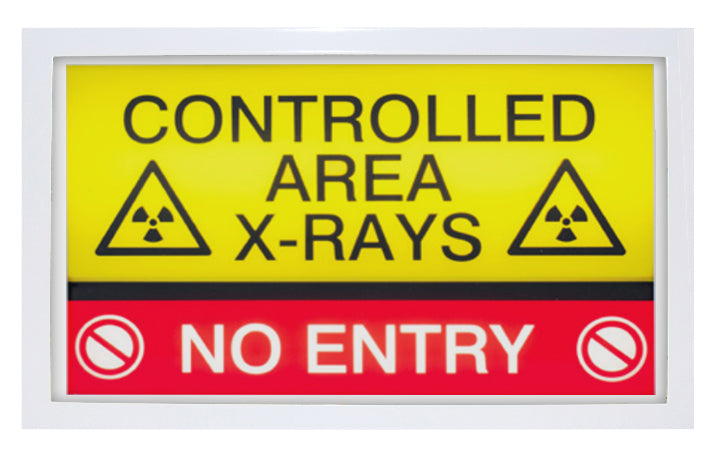 Phillips Safety SIGN-LED/BAT-116 Controlled Area X-Rays No Entry LED Sign