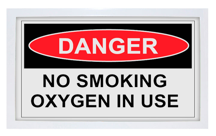 Phillips Safety SIGN-LED/BAT-110 Danger No Smoking Oxygen In use LED Sign