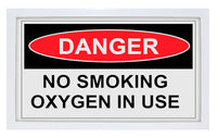 Phillips Safety SIGN-LED/BAT-110 Danger No Smoking Oxygen In use LED Sign