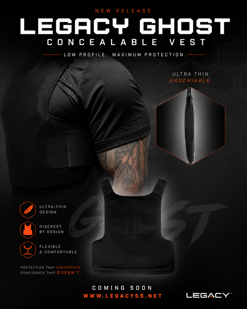 Legacy Safety and Security GHOST Concealable Vest Ultra-Thin Lightweight Body Armor