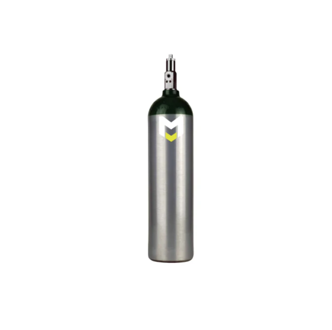MERET ME Aluminum Oxygen Cylinder with Post Valve for Institutional and Long-Duration Medical Care