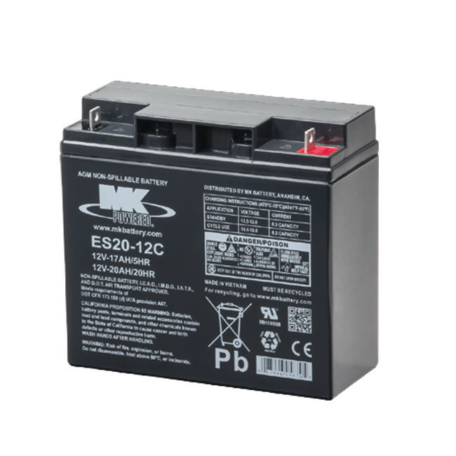 MK Battery ES20-12C 12V 20Ah Sealed Lead Acid Battery