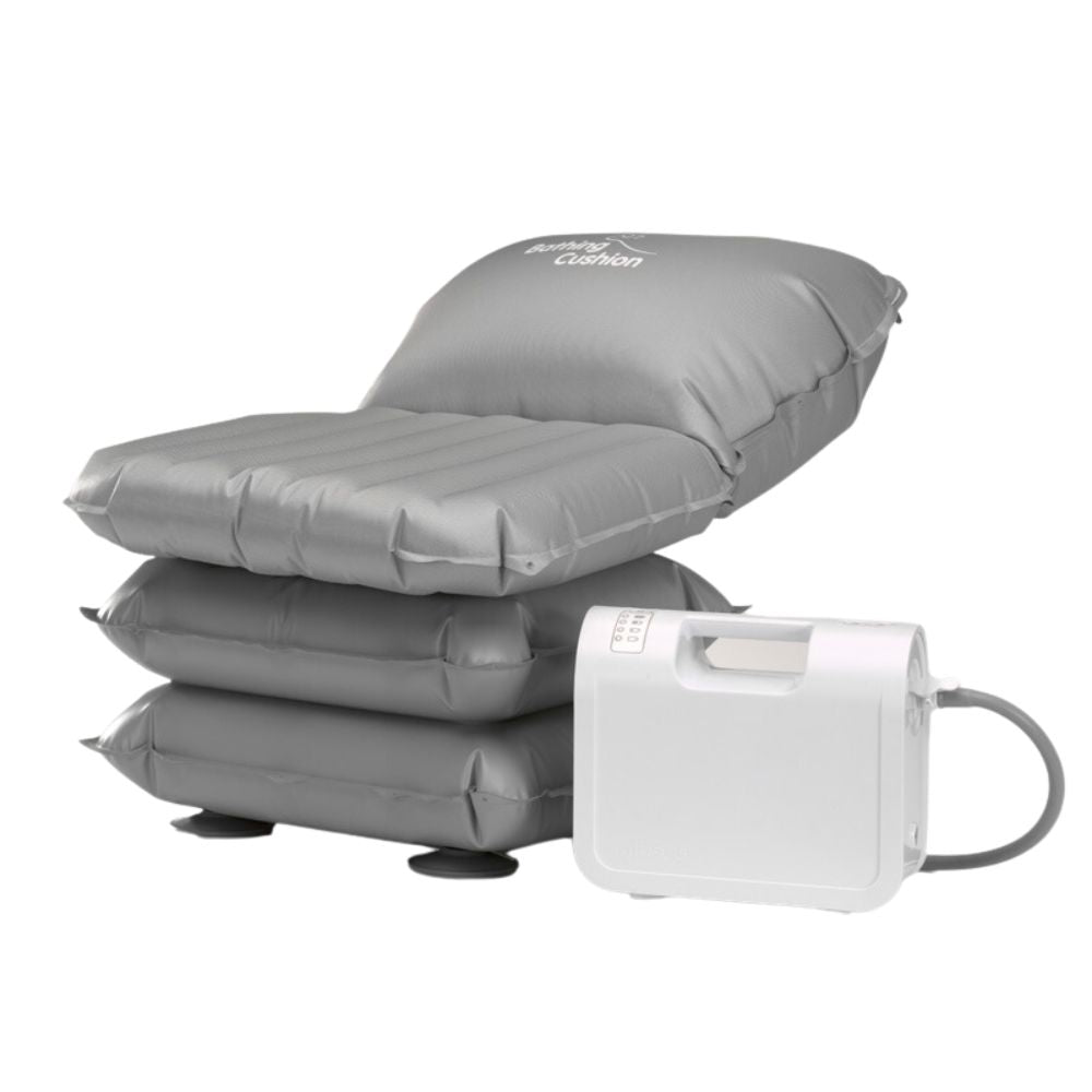Mangar Bathing Cushion with Airflo 12 Compressor – Inflatable Patient Bath Lift
