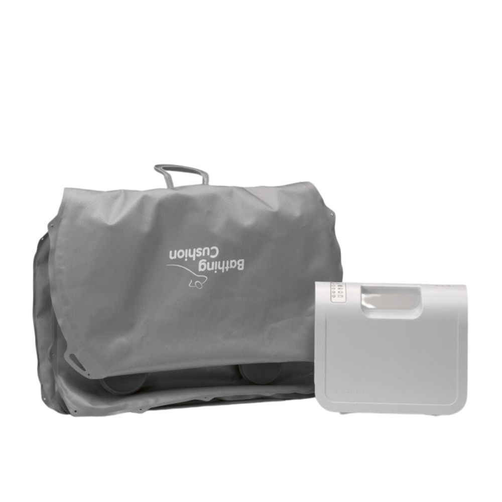 Mangar Bathing Cushion with Airflo 12 Compressor – Inflatable Patient Bath Lift