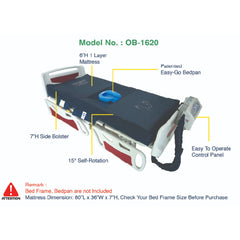 ObboMed OB-1620 Alternating Pressure Mattress with Low Air Loss Cover and BedPan