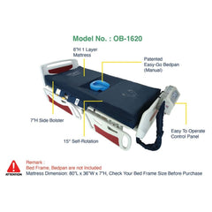 ObboMed OB-1620 Alternating Pressure Mattress with Low Air Loss Cover and BedPan