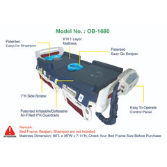 ObboMed OB-1680 Alternating Pressure Mattress with Low Air Loss Fan and Multiple Rotation Angles, Standard Air Mattress