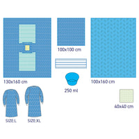 SUBMED Sterile Ophthalmic Surgery Drape Set
