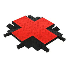 Checkers 4-Way Cross for GD5X125 5-Channel Guard Dog® Cable Protector - Orange Lid/Black Base