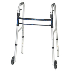 Compass Health ProBasics Sure Lever Release Folding Walker with Wheels