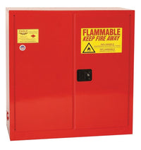 Justrite PI30X Paint Ink Safety Cabinet 3 Shelves 2 Door Sliding Self Close, 40 Gallon
