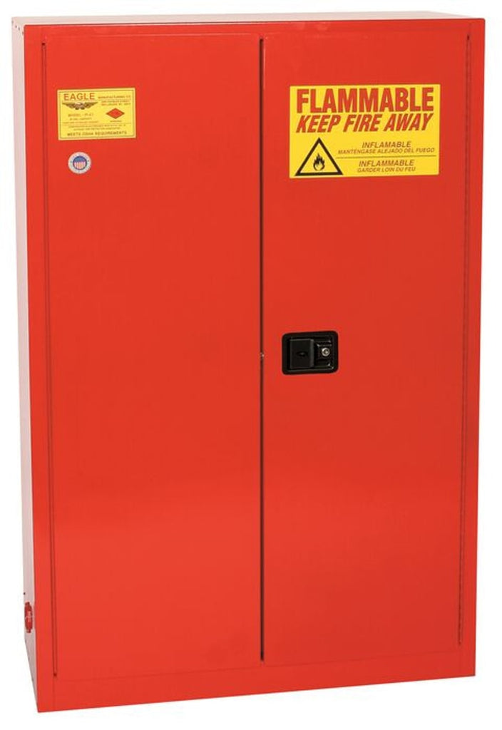 Justrite PI30X Paint Ink Safety Cabinet 3 Shelves 2 Door Sliding Self Close, 40 Gallon