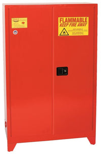 Justrite PI47XLEGS Paint Ink Tower Safety Cabinet 60 Gallon 5 Shelves 2 Door Manual Close
