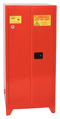 Justrite PI62XLEGS Paint Ink Tower Safety Cabinet 96 Gallon 5 Shelves 2 Door Manual Close