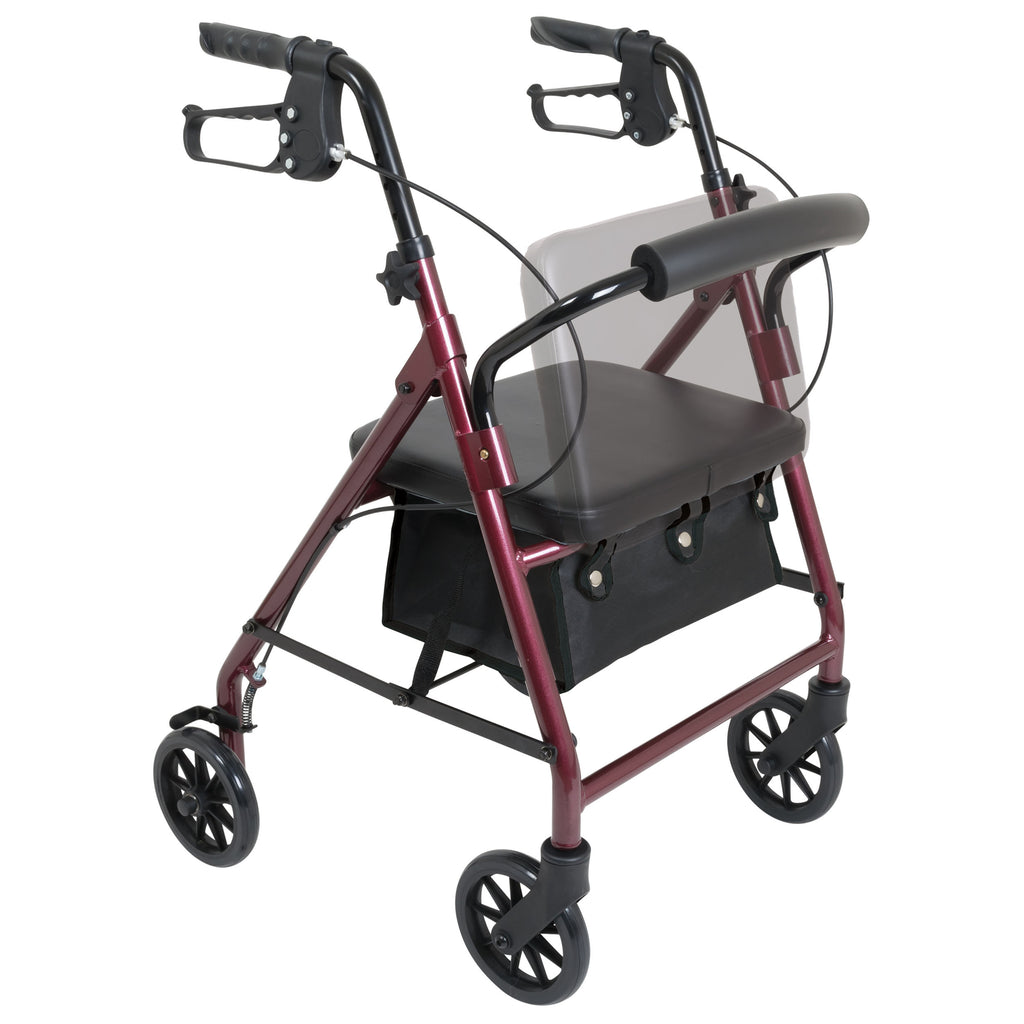 Compass Health ProBasics Junior Aluminum Rollator with 6” Wheels – Lightweight Mobility Support for Shorter Users