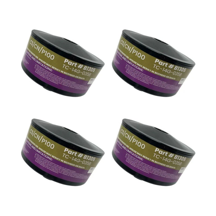 Elmridge B1305-4 – 4-Pack Riot Control Canisters 40mm NATO CS/CN/P100 Respiratory Protection