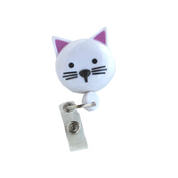 Pedia Pals White Cat Retractimal ID & Security Badge (Pack of 25)