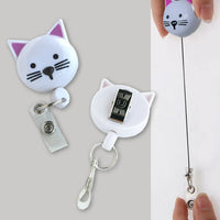 Pedia Pals White Cat Retractimal ID & Security Badge (Pack of 25)
