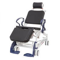 TR Equipment Rebotec Phoenix 200 Heavy-Duty Reclining Shower Commode Chair - High-Capacity Mechanical Tilting Hygiene System