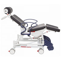 TR Equipment Rebotec Phoenix 200 Heavy-Duty Reclining Shower Commode Chair - High-Capacity Mechanical Tilting Hygiene System