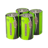Heartsmart Battery, D-Cell, Trainer, LPCR2 (Pack of 4)