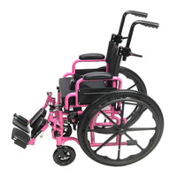 Proactive Medical Blaze Pediatric Wheelchair with Height-Adjustable Push Handles and Cushion Support