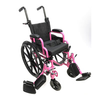 Proactive Medical Blaze Pediatric Wheelchair with Height-Adjustable Push Handles and Cushion Support