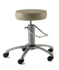 Graham Field 7408-CB-ST Hydraulic Surgical Stool with Silver Column, Foot Release, Polished