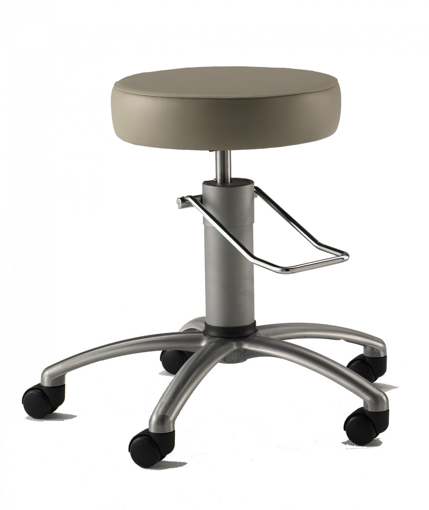 Graham Field 7408-B-WH 7408 Series Surgical Surgical Stool with Polished Aluminum Base