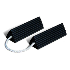 Checkers 24" Rubber Aviation Wheel Chocks with Rope – Pair