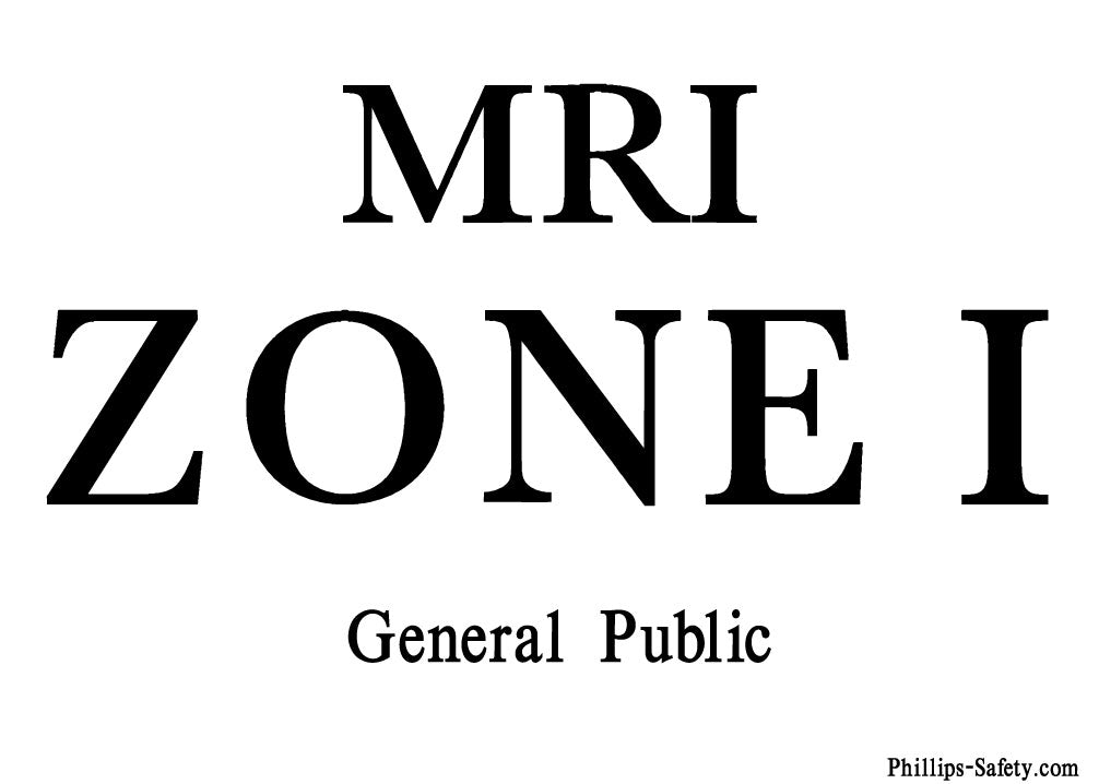 Phillips Safety RD-WS-P-009 MRI Zone I – Warning Sign