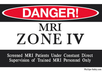 Phillips Safety RD-WS-P-012 Danger: MRI Zone IV – Warning Sign