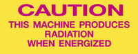 Phillips Safety RD-WS-P-CMPR Silk Screened Sign “Caution: This Machine Produces Radiation”