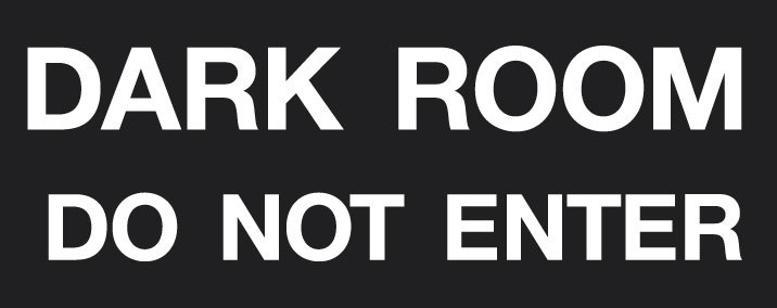 Phillips Safety RD-WS-P-DDNE-BK Silk Screened Sign Darkroom Do Not Enter
