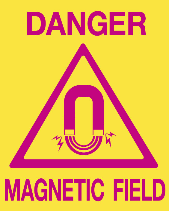 Phillips Safety RD-WS-P-DMF Silk Screened Sign Danger Magnetic Field