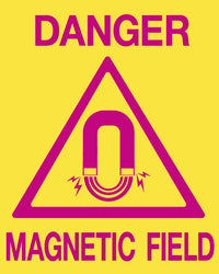 Phillips Safety RD-WS-P-DMF Silk Screened Sign Danger Magnetic Field