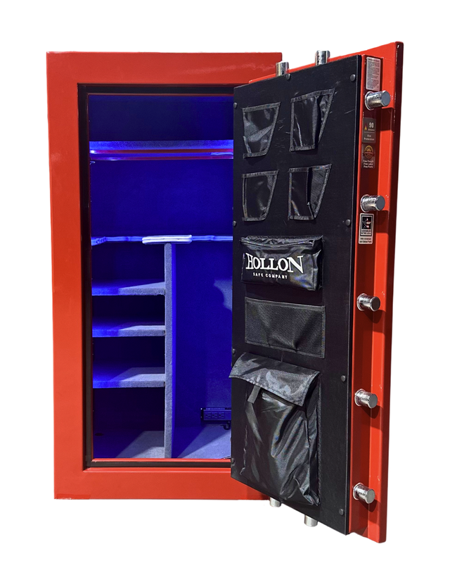 Hollon Safe Black Hawk Series Red Gun Safe