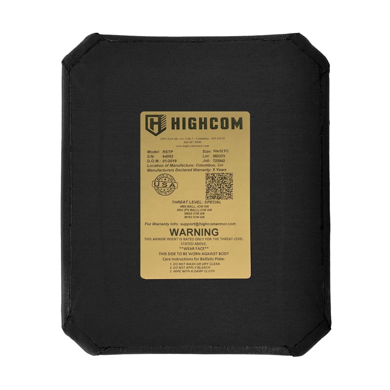 HighCom Guardian RSTP Level III+ Multi-Hit Special Threat Armor Plate – Ultra-Lightweight Rifle Protection for Law Enforcement and High-Risk Patrol Operations