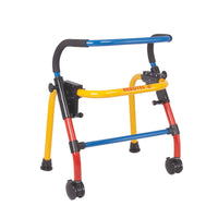 TR Equipment Rebotec Walk-On Aluminum Walking Frame with Front Wheels – Lightweight Height-Adjustable Foldable Gait Support