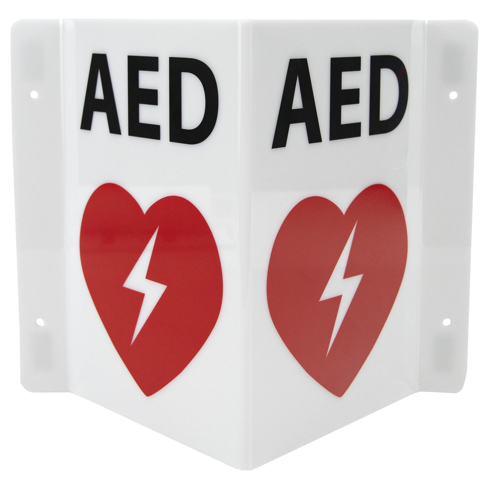 Cubix Safety Rigid3DWS Rigid Triangle AED Wall Sign