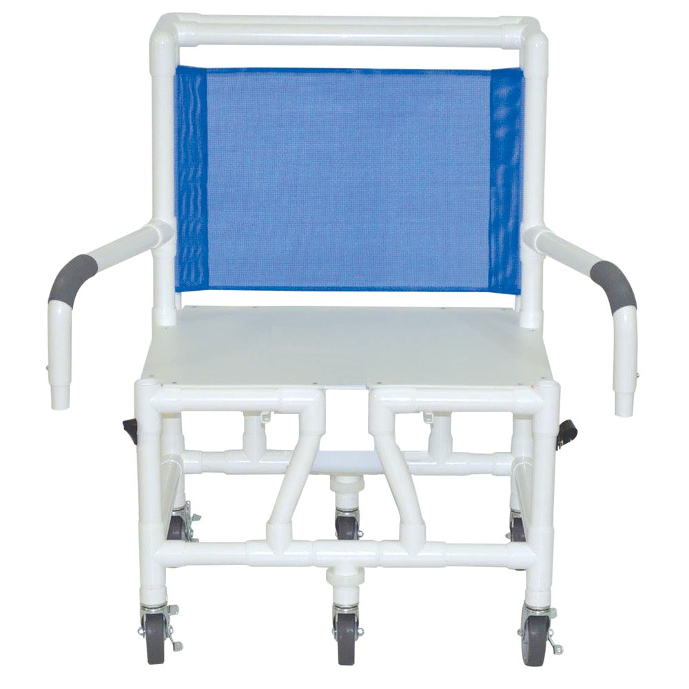 ConvaQuip S126-5HD-BAR-DDA Bariatric Shower Chair | 700 lbs. Capacity Dual Drop-Arm Hygiene Support
