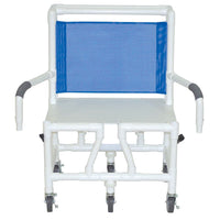 ConvaQuip S126-5HD-BAR-DDA Bariatric Shower Chair with Dual Drop Arms and Hard Seat