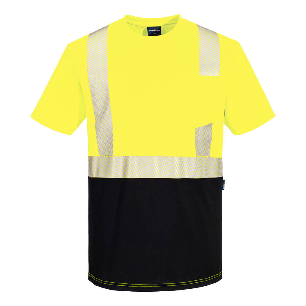 Portwest S196 Hi-Vis Segmented Tape Contrast TShirt S/S