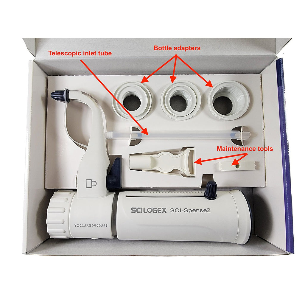 Scilogex SCI-Spense2 Bottletop Dispenser with Bottle Adapters