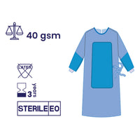 SUBMED Reinforced Surgical Gown with Absorbent Chest, Sleeve Reinforcement