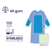 SUBMED Reinforced Surgical Gown with Absorbent Chest, Sleeve Reinforcement