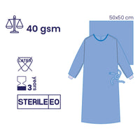 SUBMED Standard Wrapped Surgical Gown, 40 gsm SMS with Towel Options