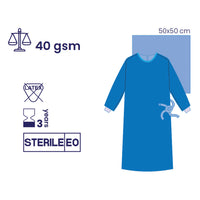 SUBMED Extra Reinforced Wrapped Surgical Gown with Impervious Protection