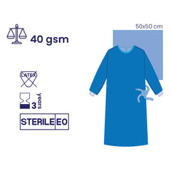 SUBMED Extra Reinforced Wrapped Surgical Gown with Impervious Protection